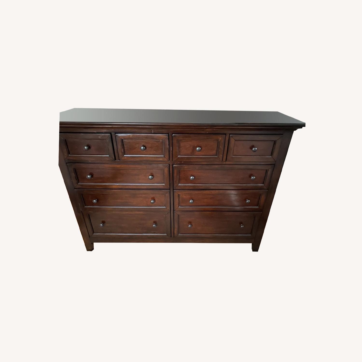 Macy's Dark Walnut Dresser - image-0