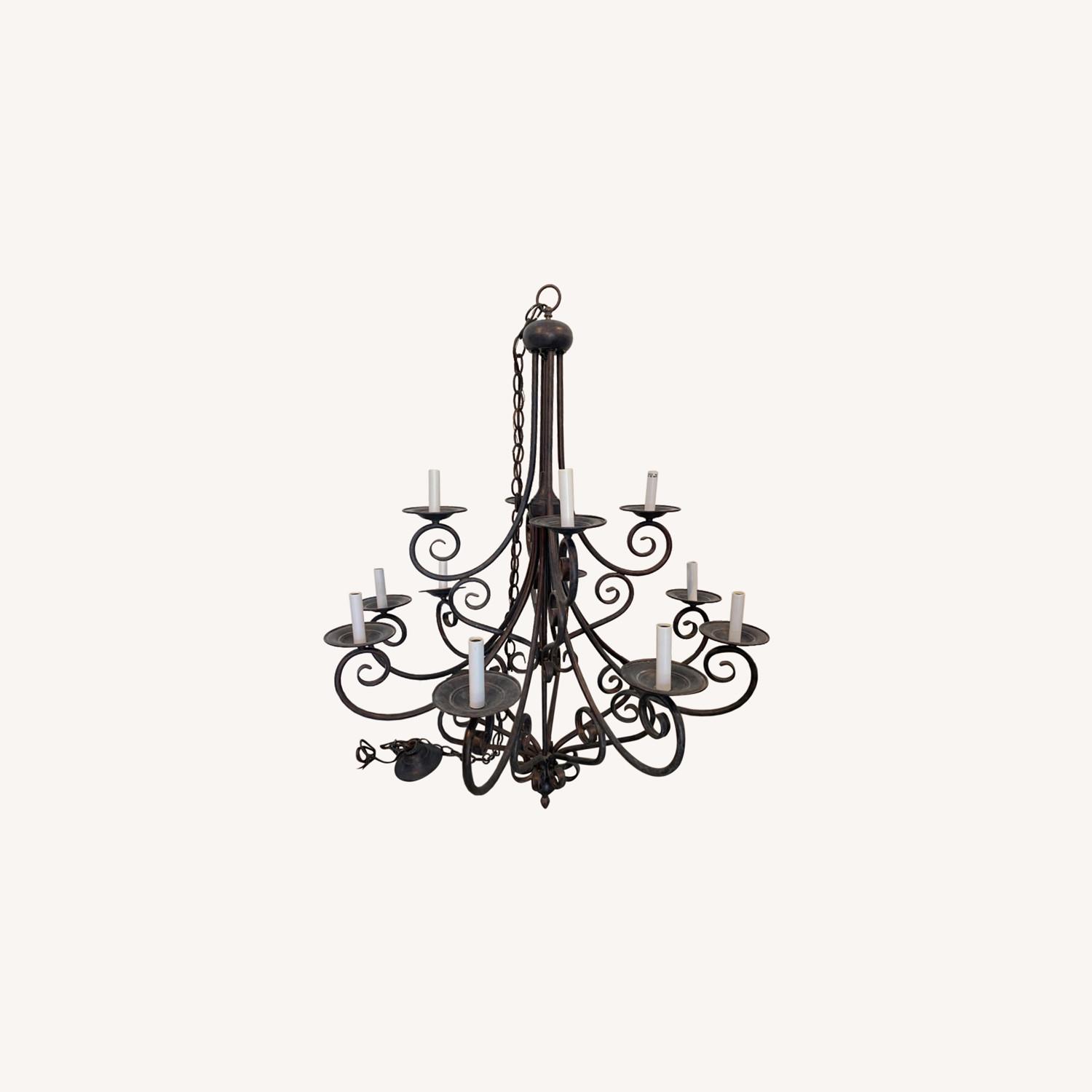 Feiss 2 Tier Bronze Chandelier - image-0