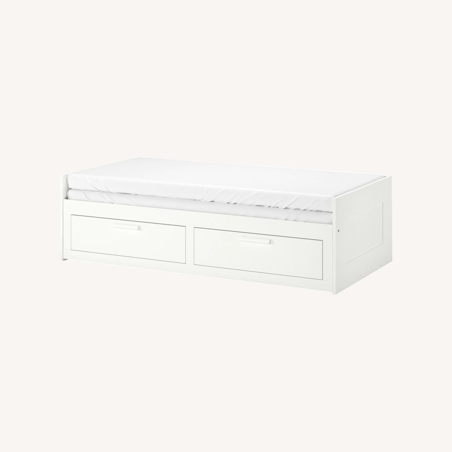IKEA Brimnes Extendable Day Bed with Storage - image-0