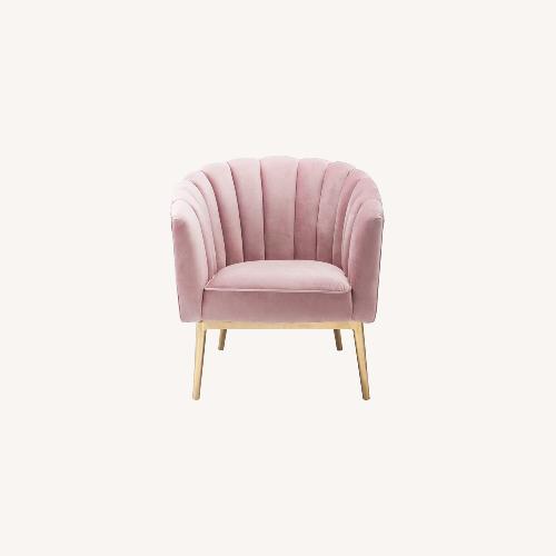 Used Wayfair Pink Everly Quinn Velvet Accent Chair for sale on AptDeco