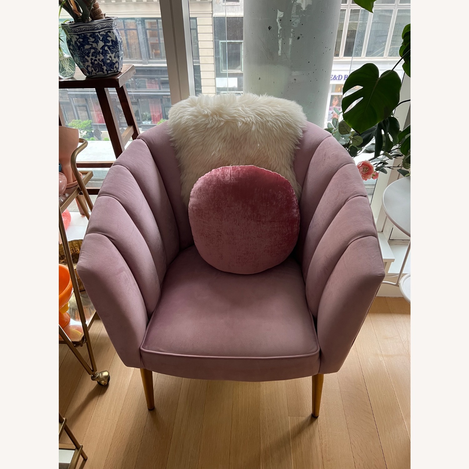 Wayfair Pink Everly Quinn Velvet Accent Chair - image-7