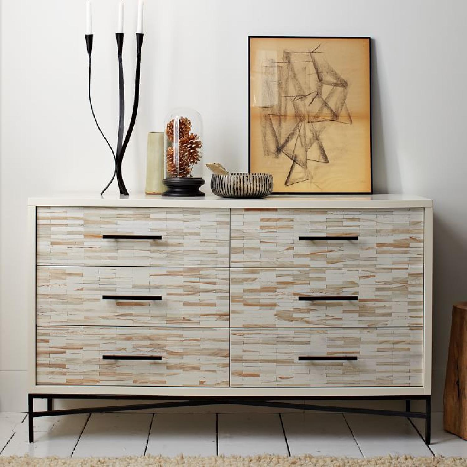 West Elm Wood Tiled Dresser - image-4