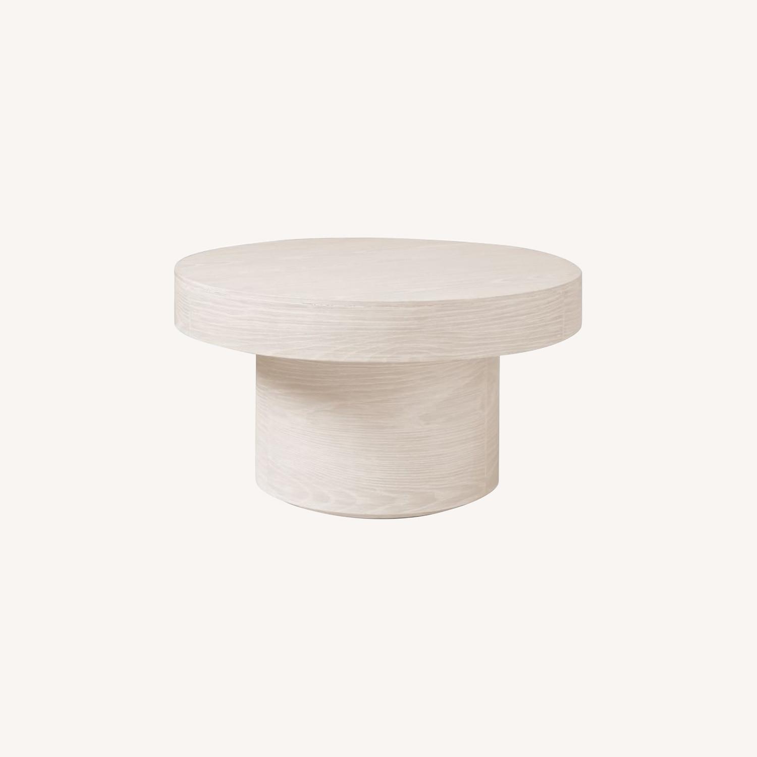 West Elm Pedestal Coffee Table, 30", Winterwood - image-0