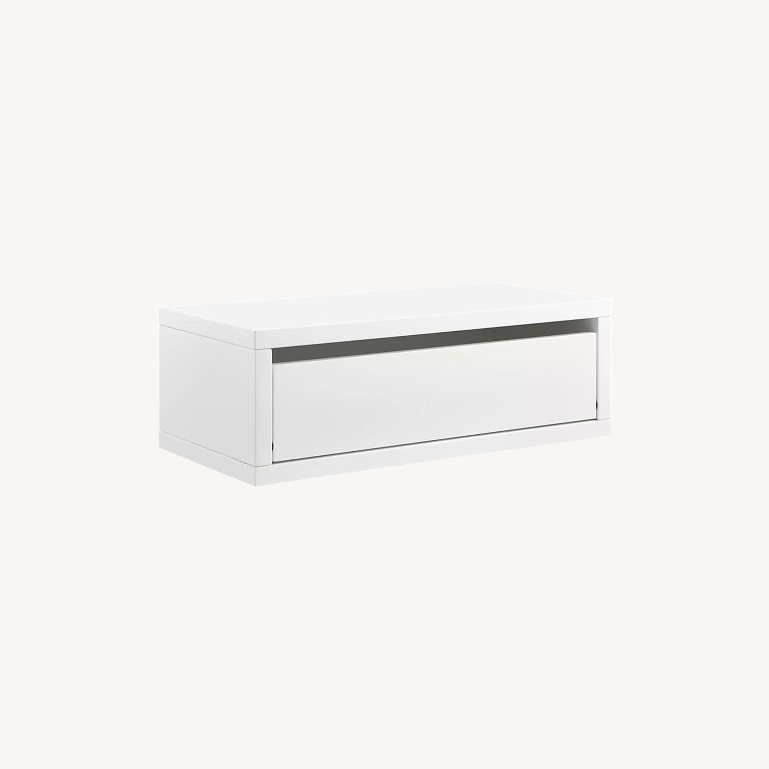 CB2 Mounted Storage Shelf, White Lacquer AptDeco