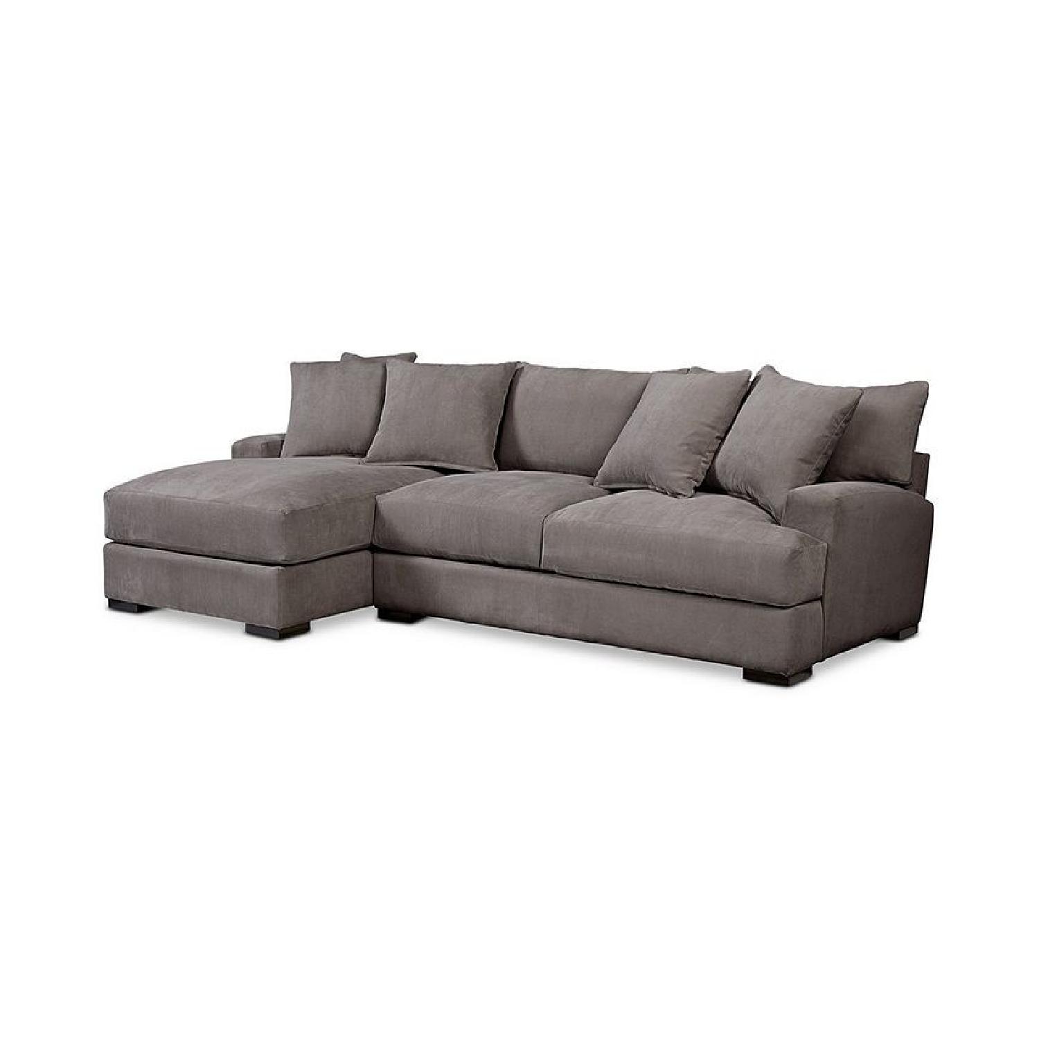 Macy's Similar to Rhyder Grey Fabric 2-Piece Sectional Sofa - image-0