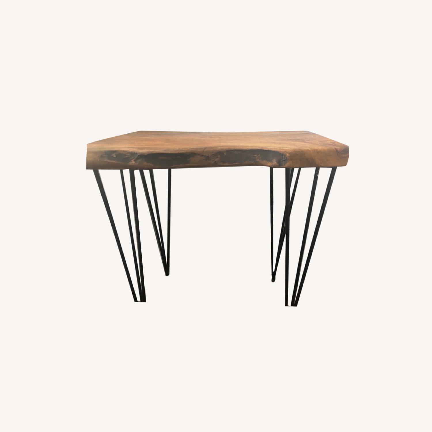 Live Edge Desk with Hairpin Legs - image-0