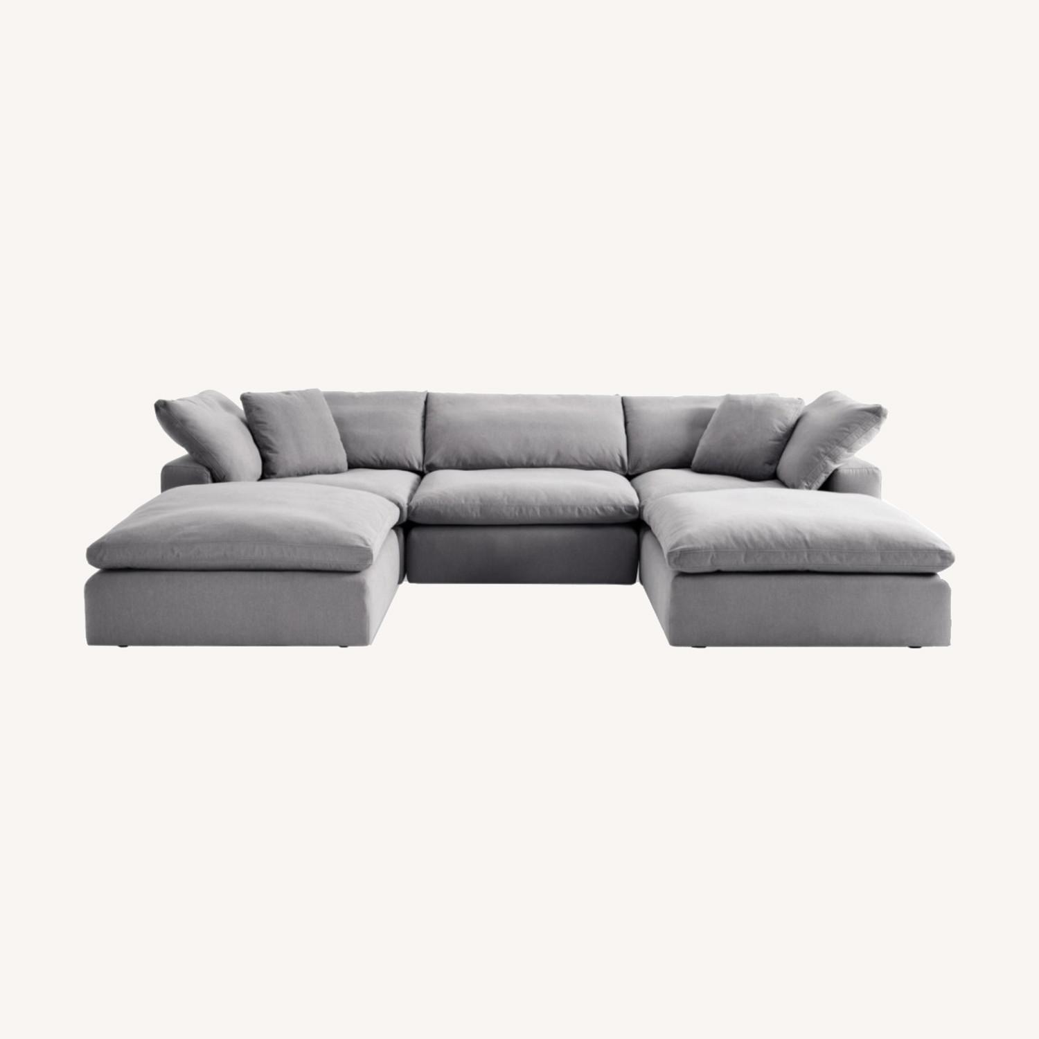 Bob's Discount Furniture 5 Piece Modular Grey Sectional - image-0