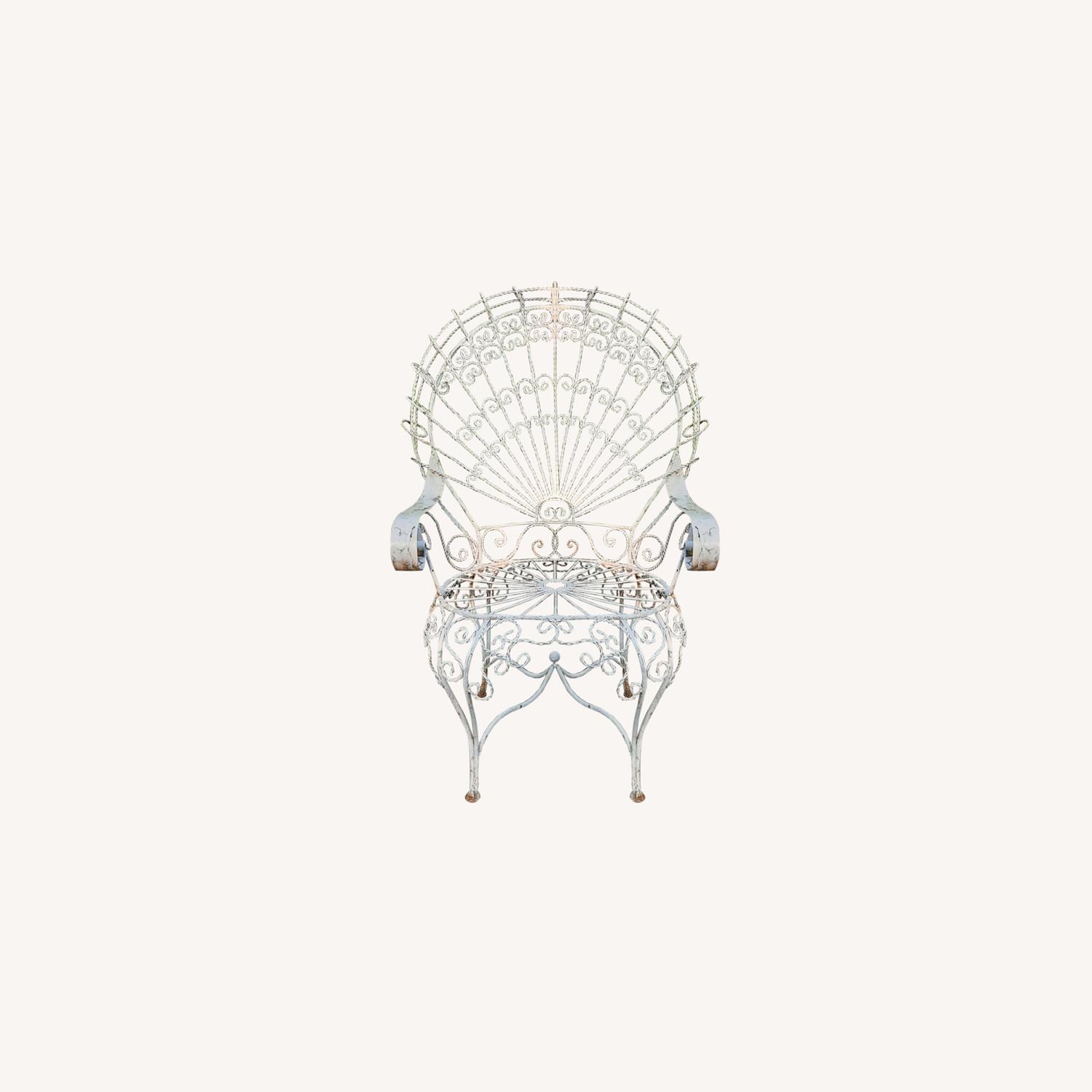 Salterini Mid Century Wrought Iron Peacock Chair - image-0