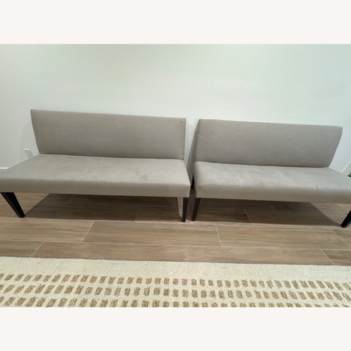 Used Ethan Allen Set of 2 Benches in Baxter Dove for sale on AptDeco