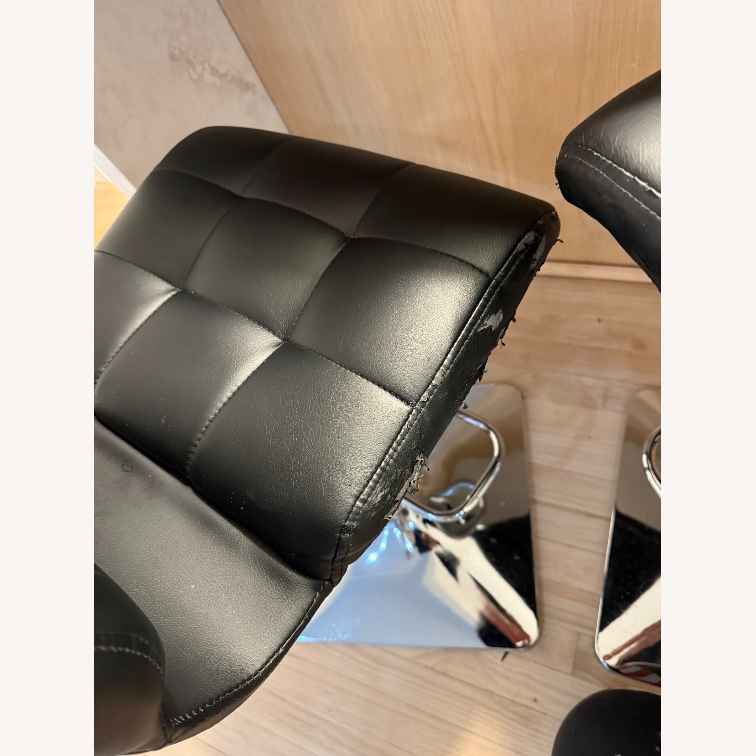 Home Depot Black Leather Swivel Set Of 4 - image-10