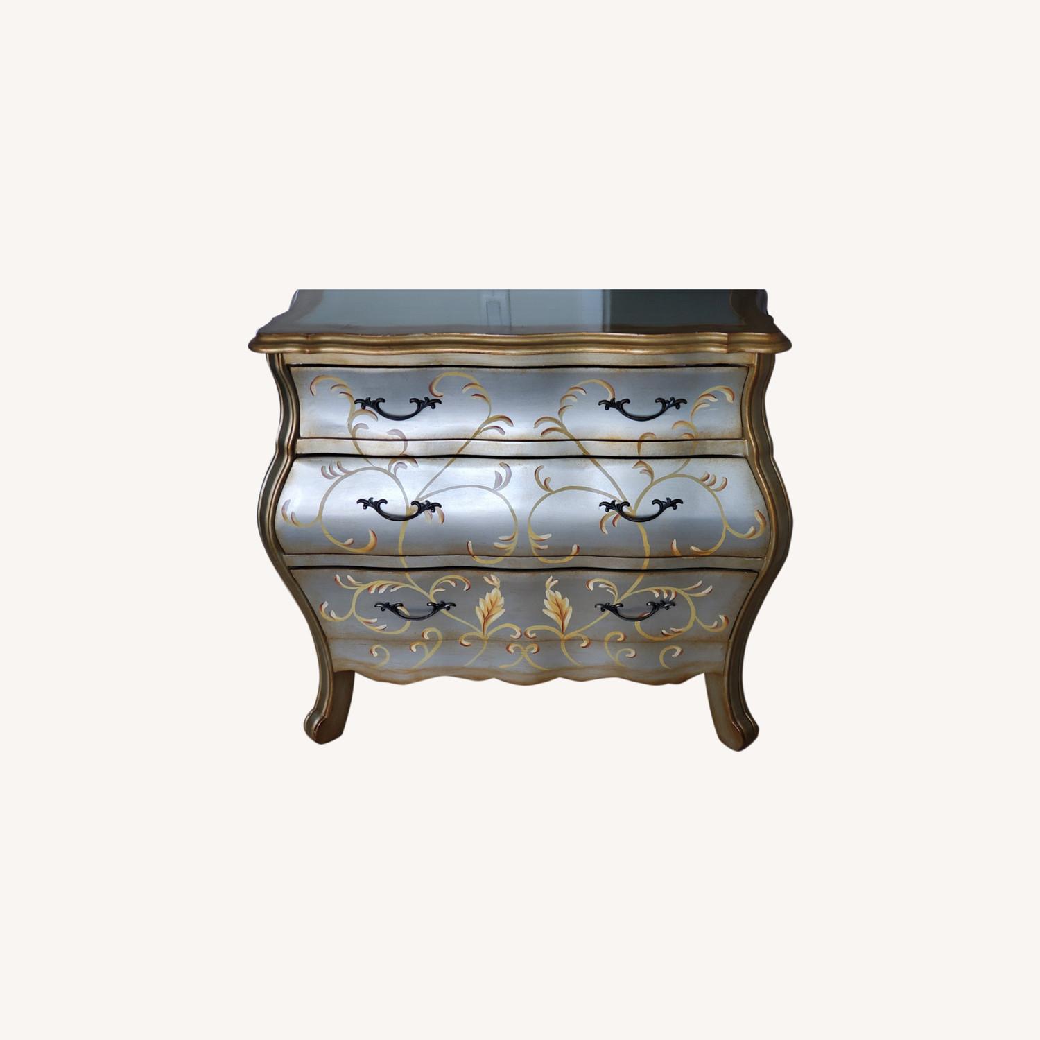 Silver and Gold Metallic 3Drawer Dresser AptDeco