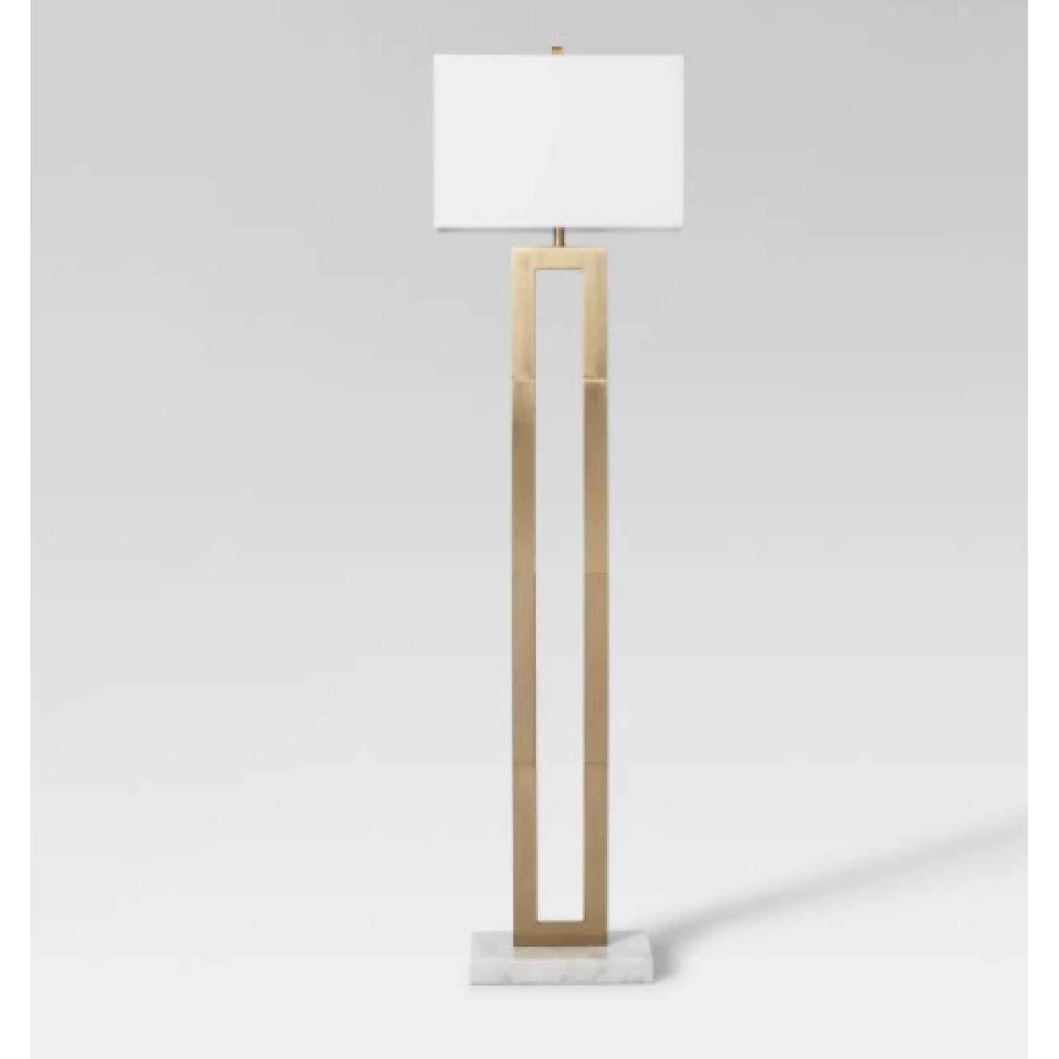 Target Marble/ Gold Floor Lamp - image-5