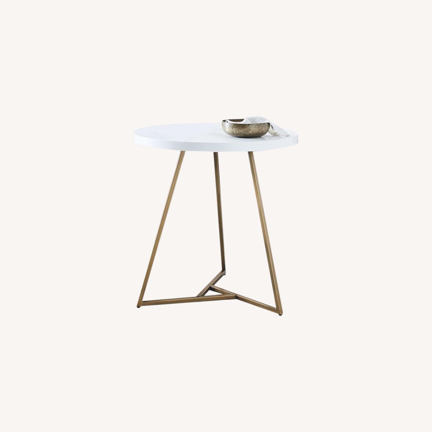West Elm Lacquer Top Cafe Table - image-0