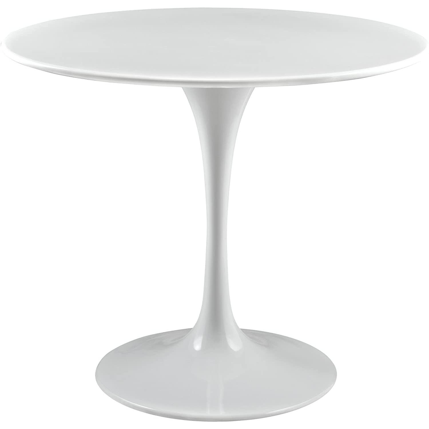 Modway Round Tulip Table, White, 36" - image-5