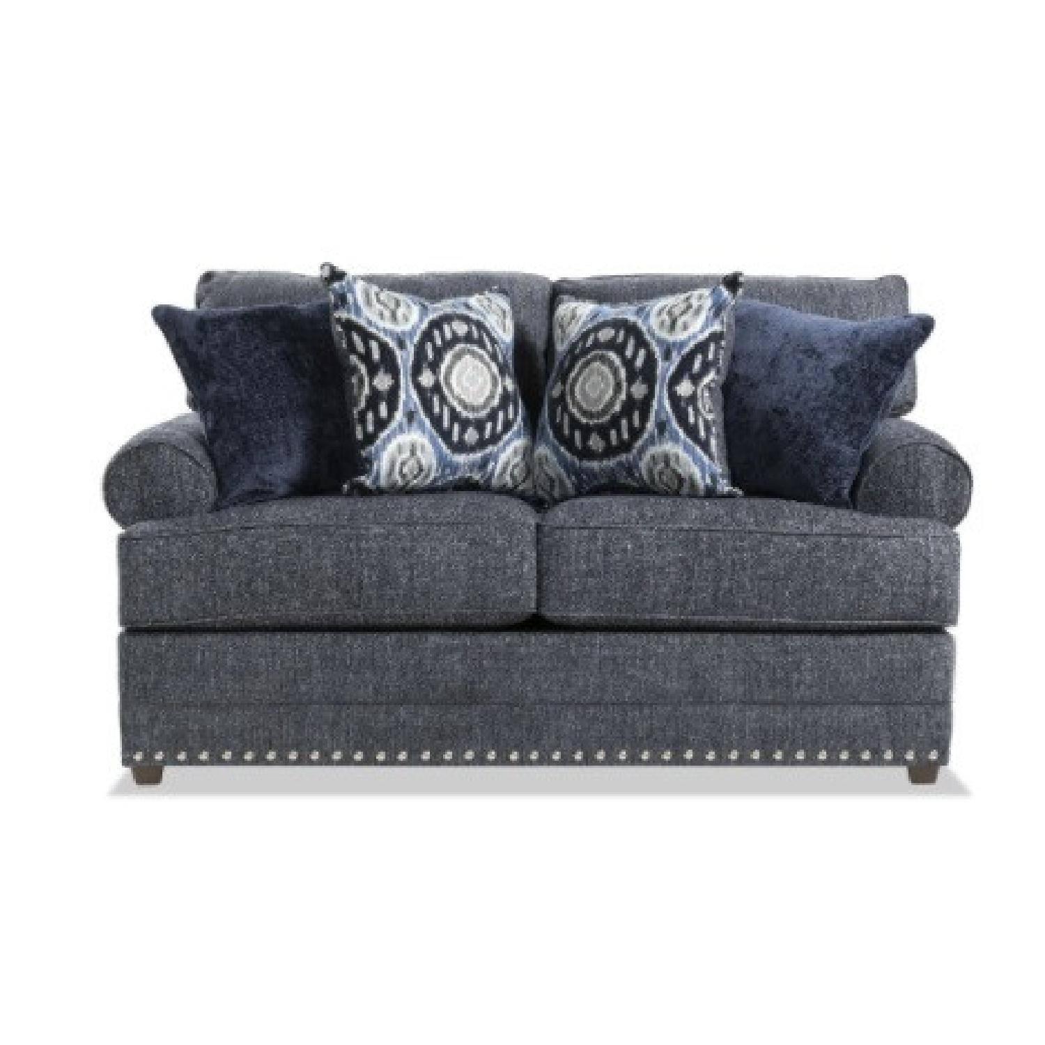 Bobs Discount Montana Navy Loveseat - image-4