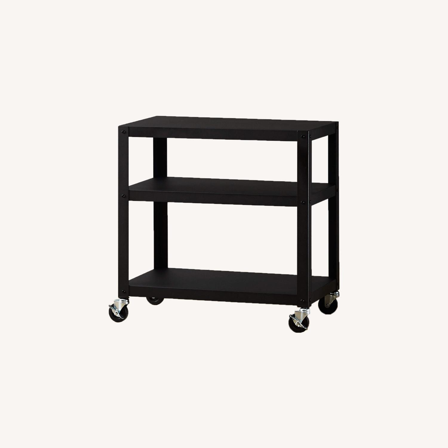CB2 Go-Cart Black Rolling Cart - image-0