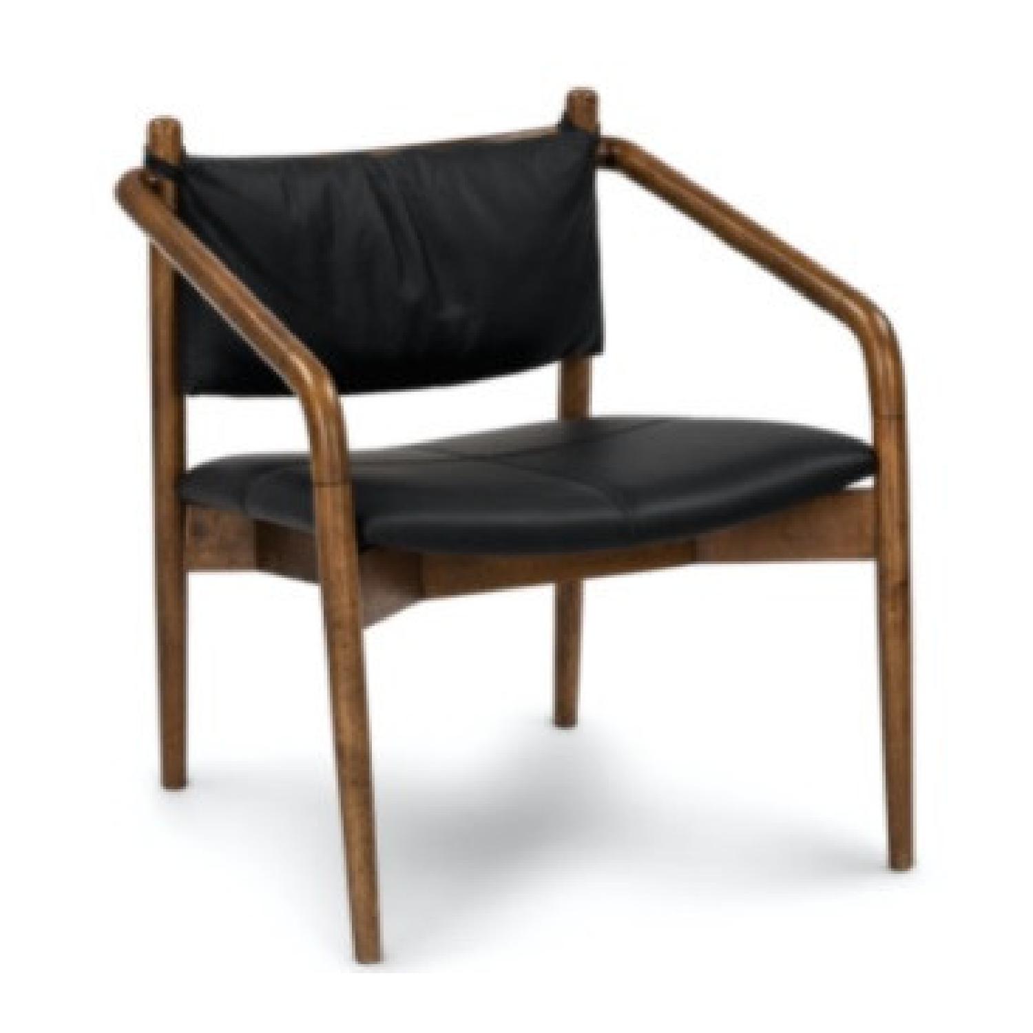 Article Black Leather Lounge Chair - image-8