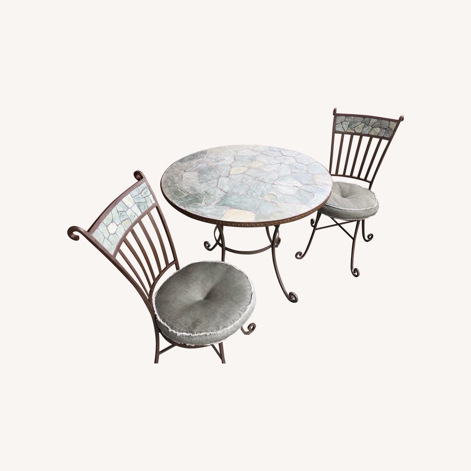 Patio furniture -Stone and cast iron - image-0