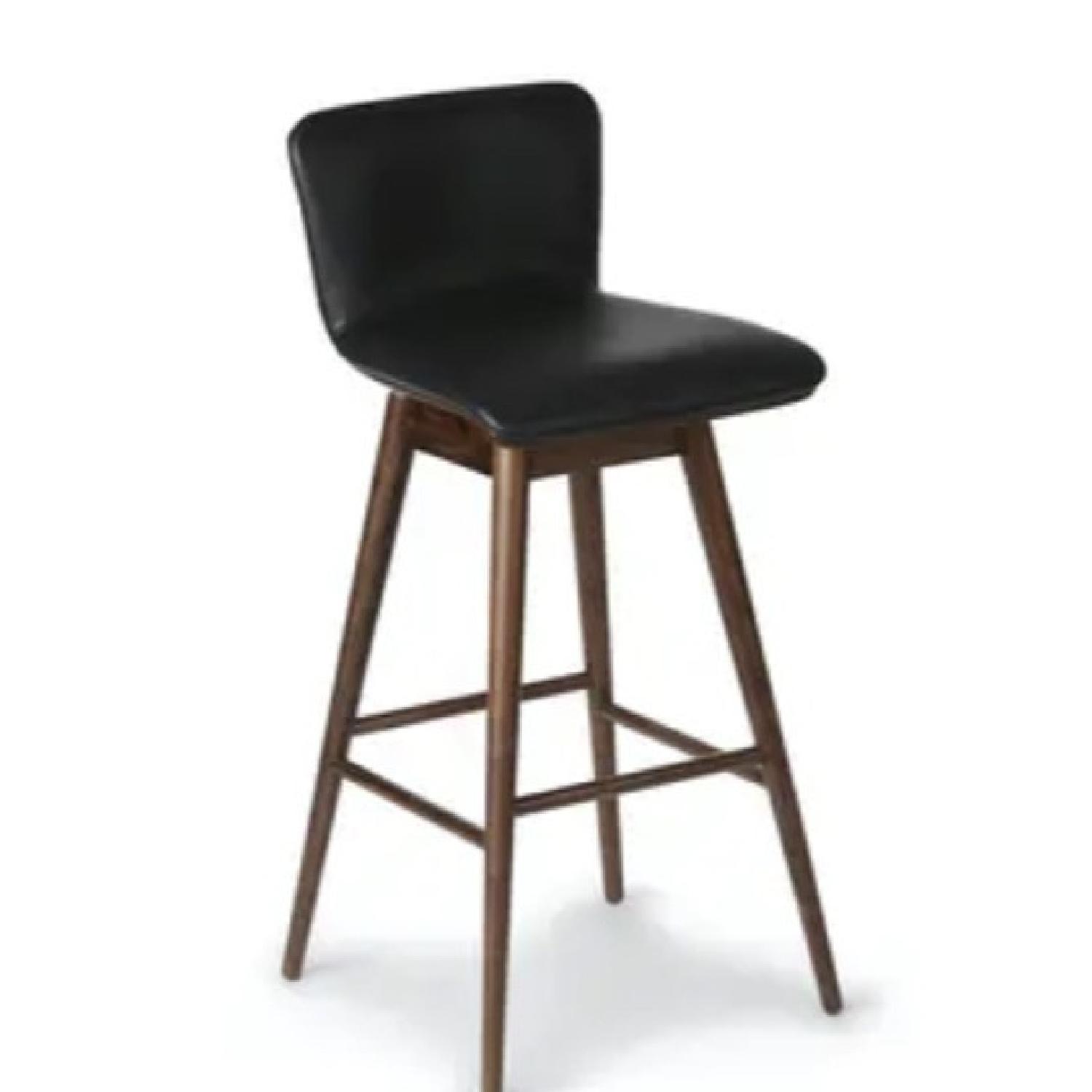 Article Black Leather Swivel Counter Stools - image-6