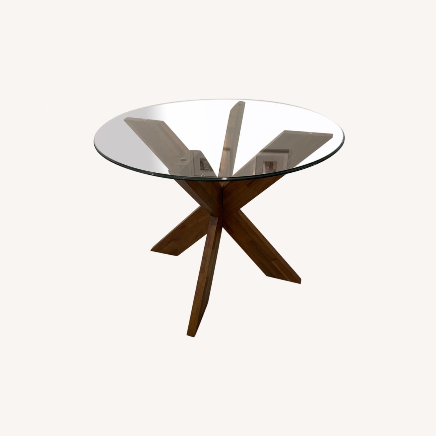 Pier 1 Simon X Glass Top Table AptDeco