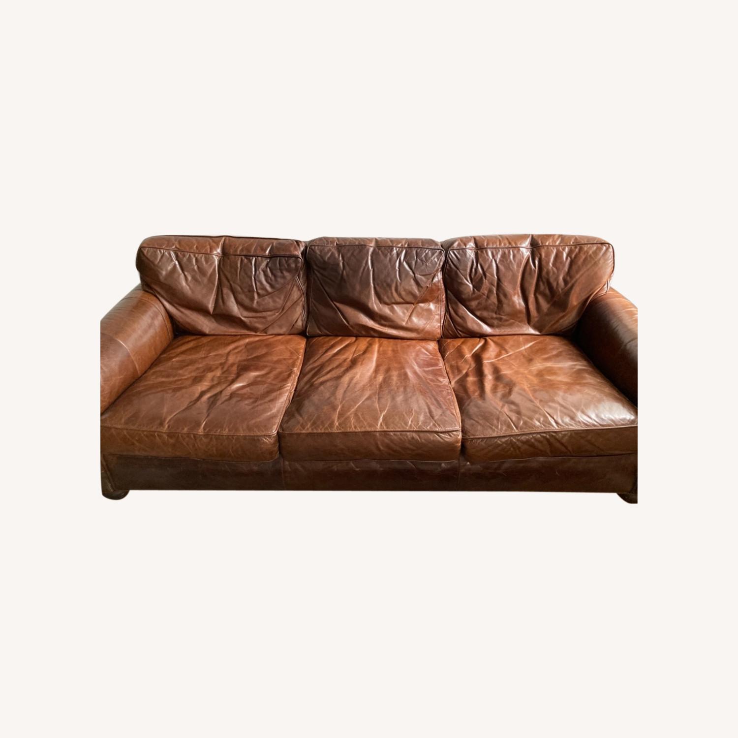 Restoration Hardware Lancaster Leather Sofa - image-0