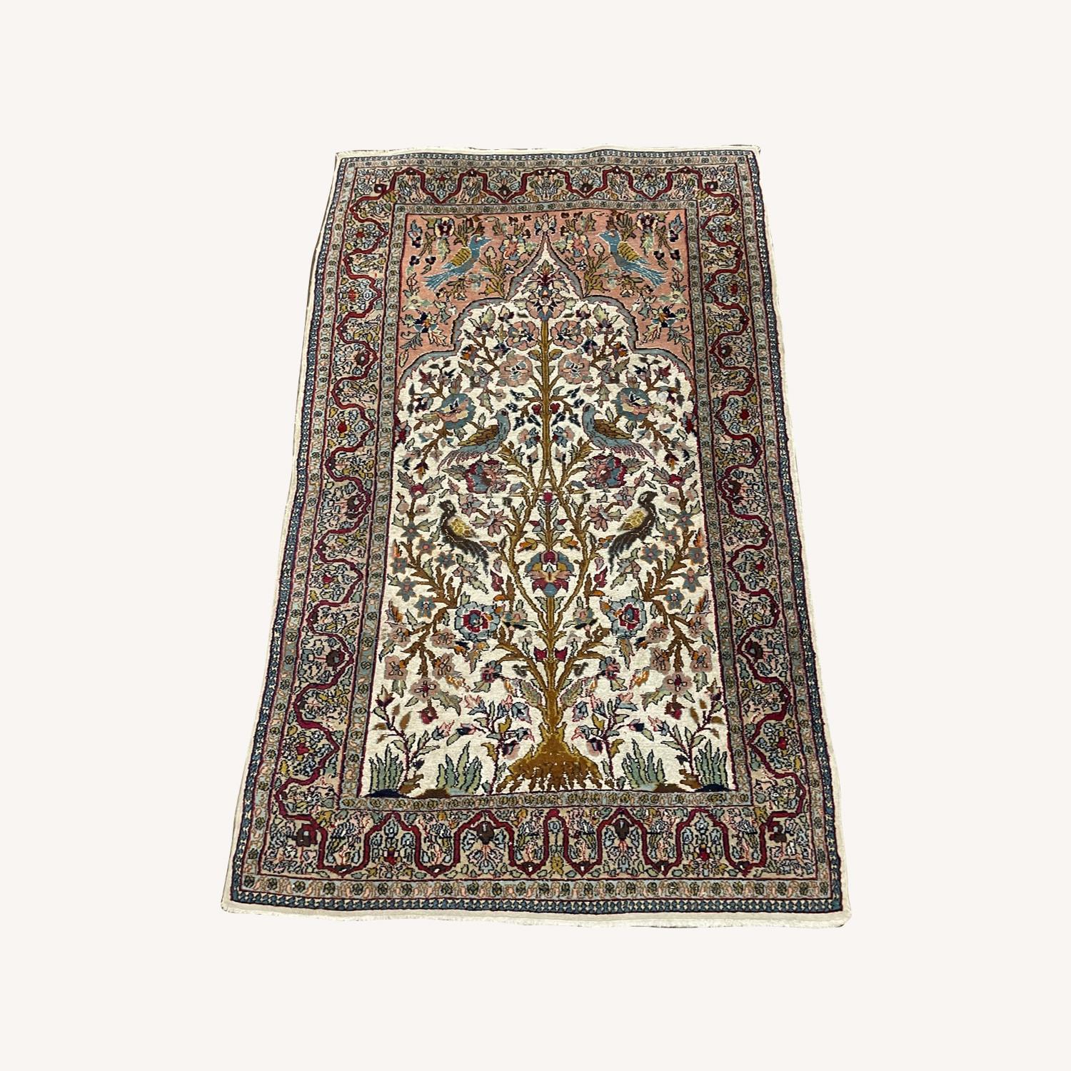 Wool and Silk Persian Area Rug - image-0