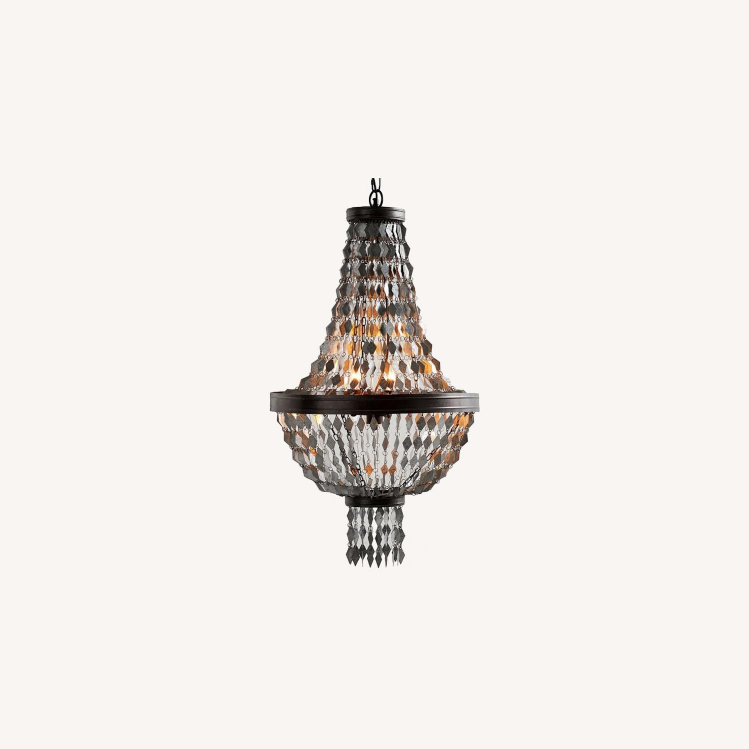 Pottery Barn Cecile Galvanized Chandelier AptDeco