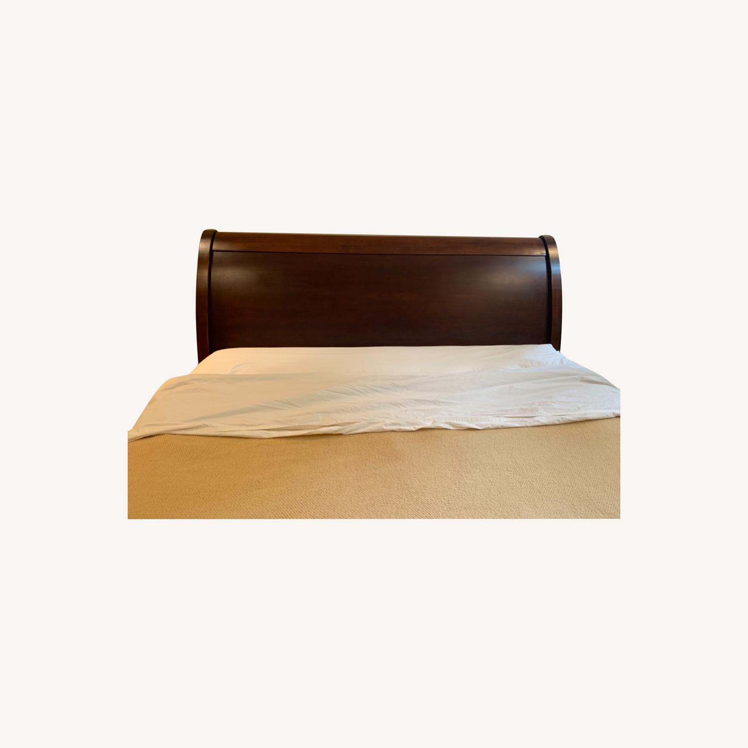 Pottery Barn King Size Mahogany Headboard AptDeco