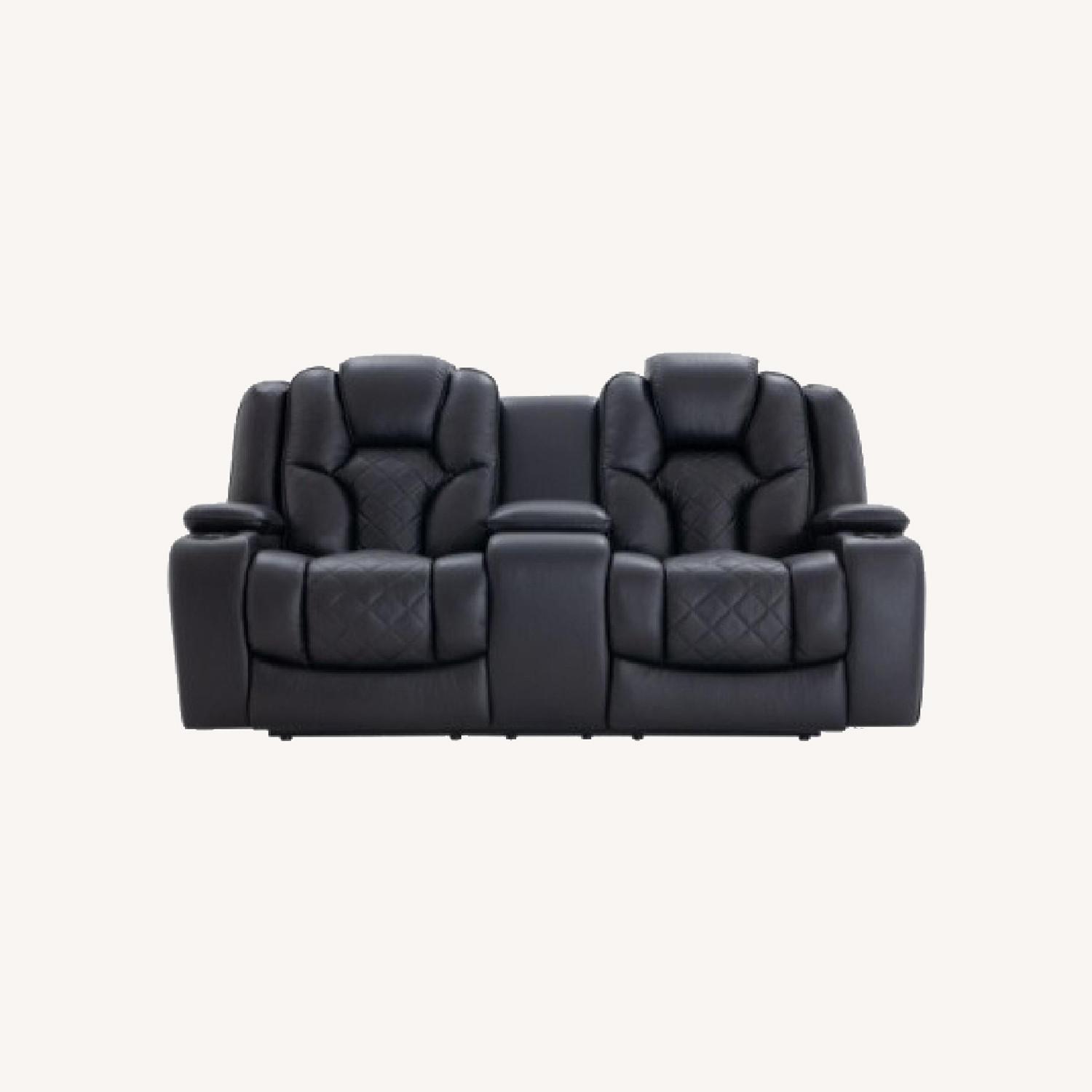 Bob s Discount Leather Power Reclining Console Loveseat AptDeco