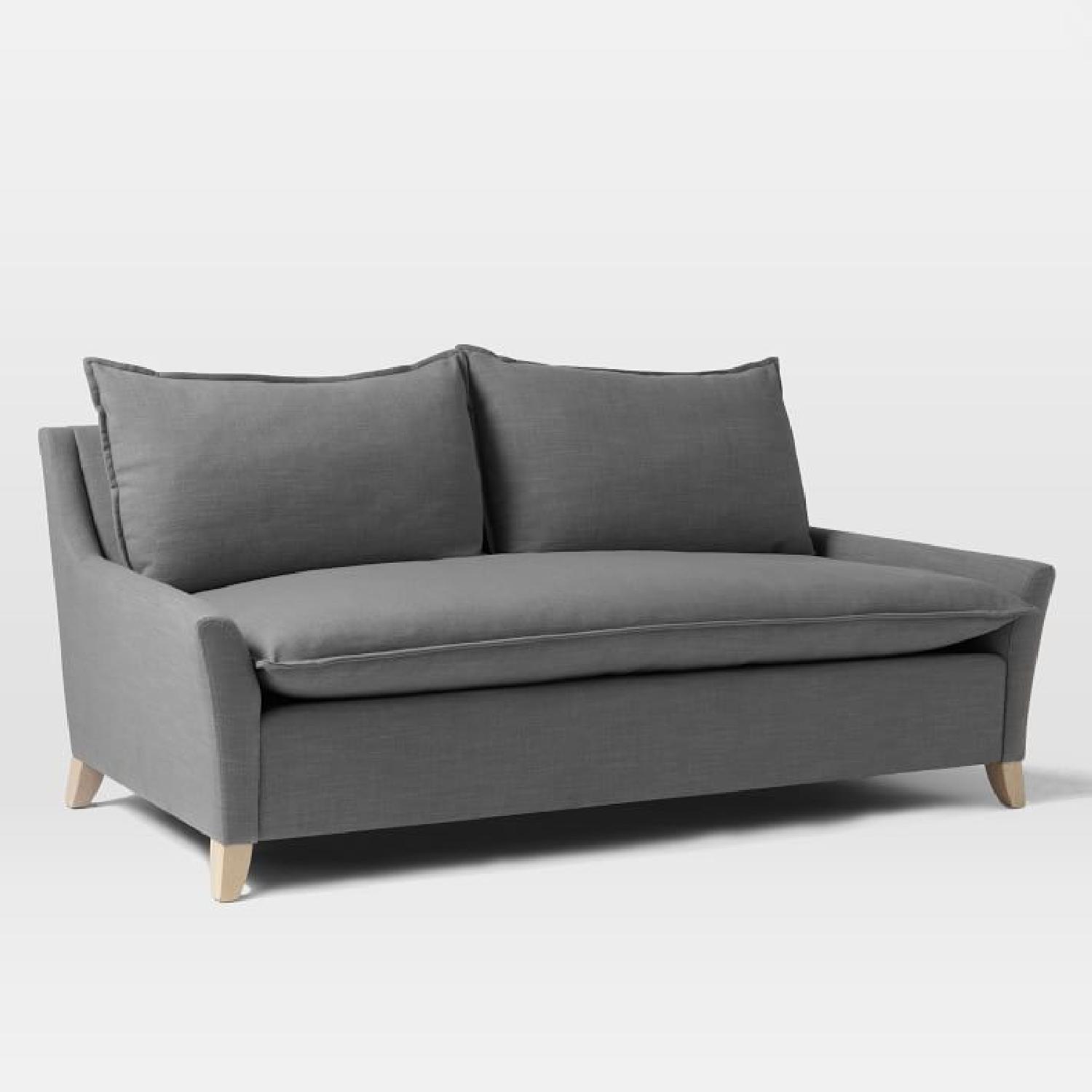 West Elm Bliss Gray Down Sofa - image-6