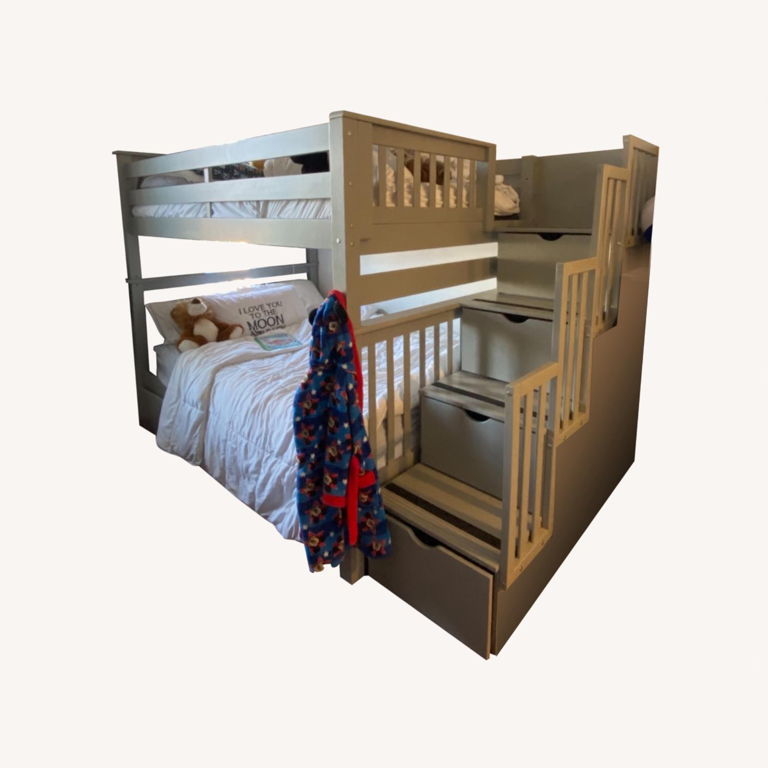 Bunk Bed King Full Overfull Bunk Bed with Tons of Storage - image-0