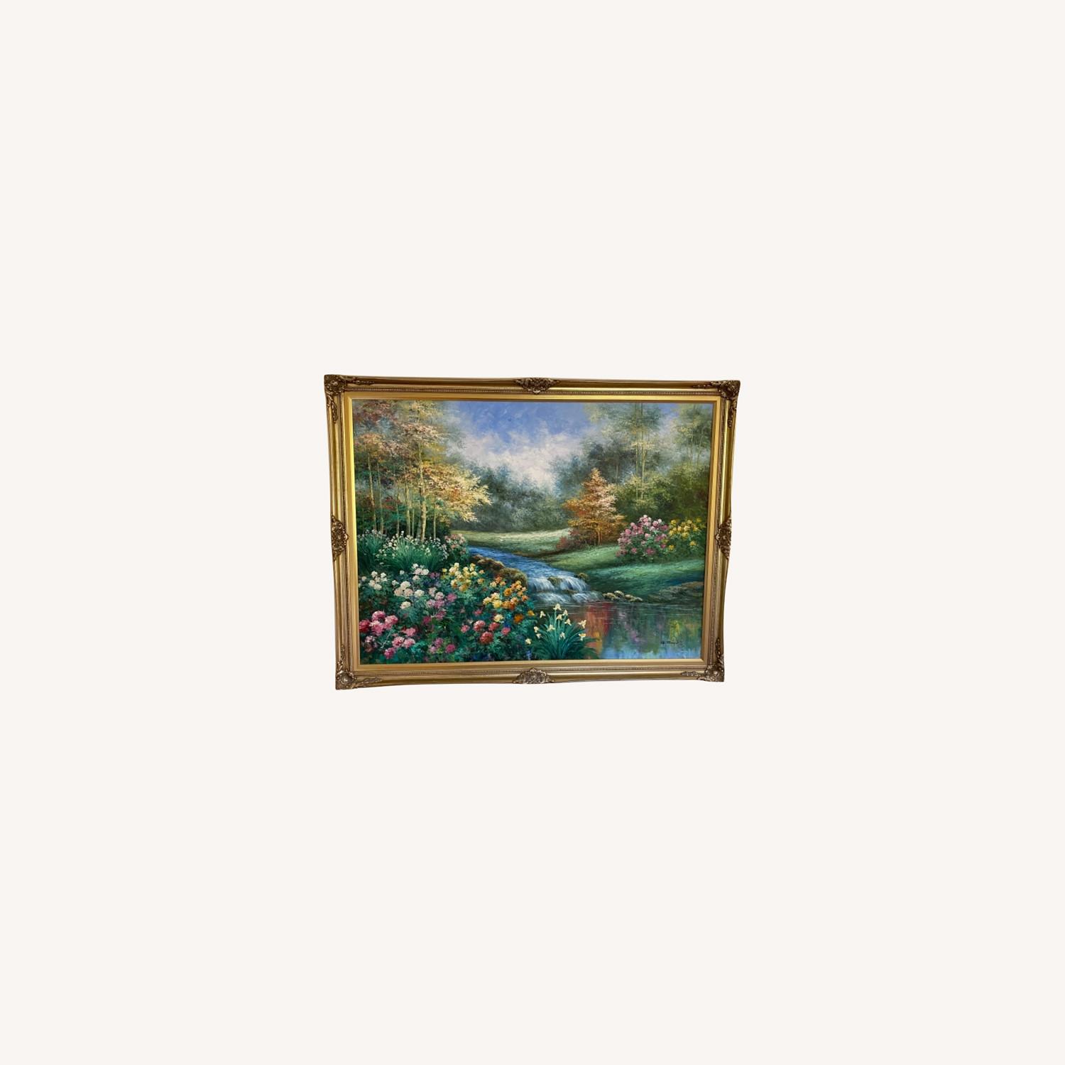 Gold Framed Landscape Painting AptDeco