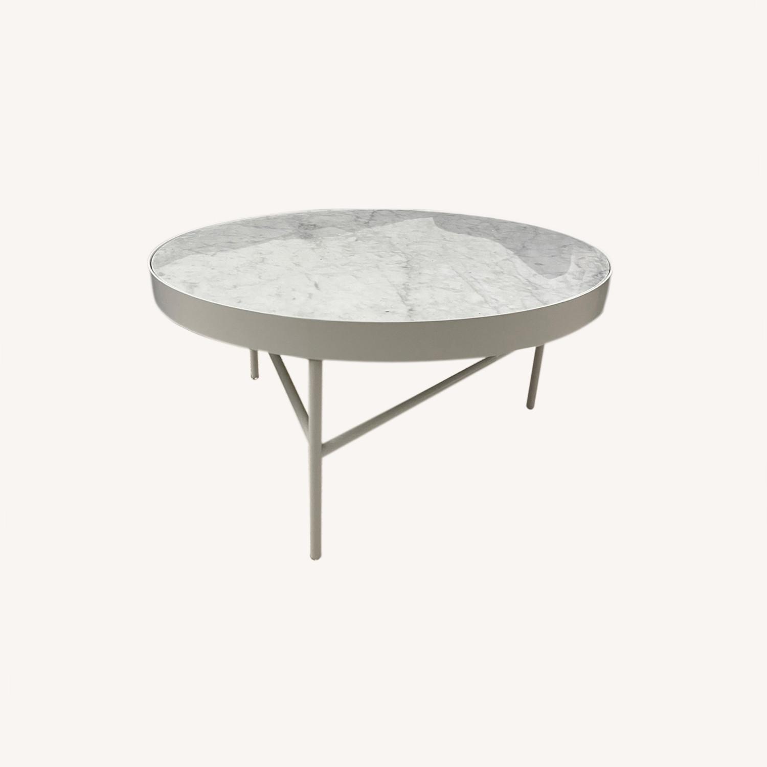 White Marble Round Coffee Table - image-0