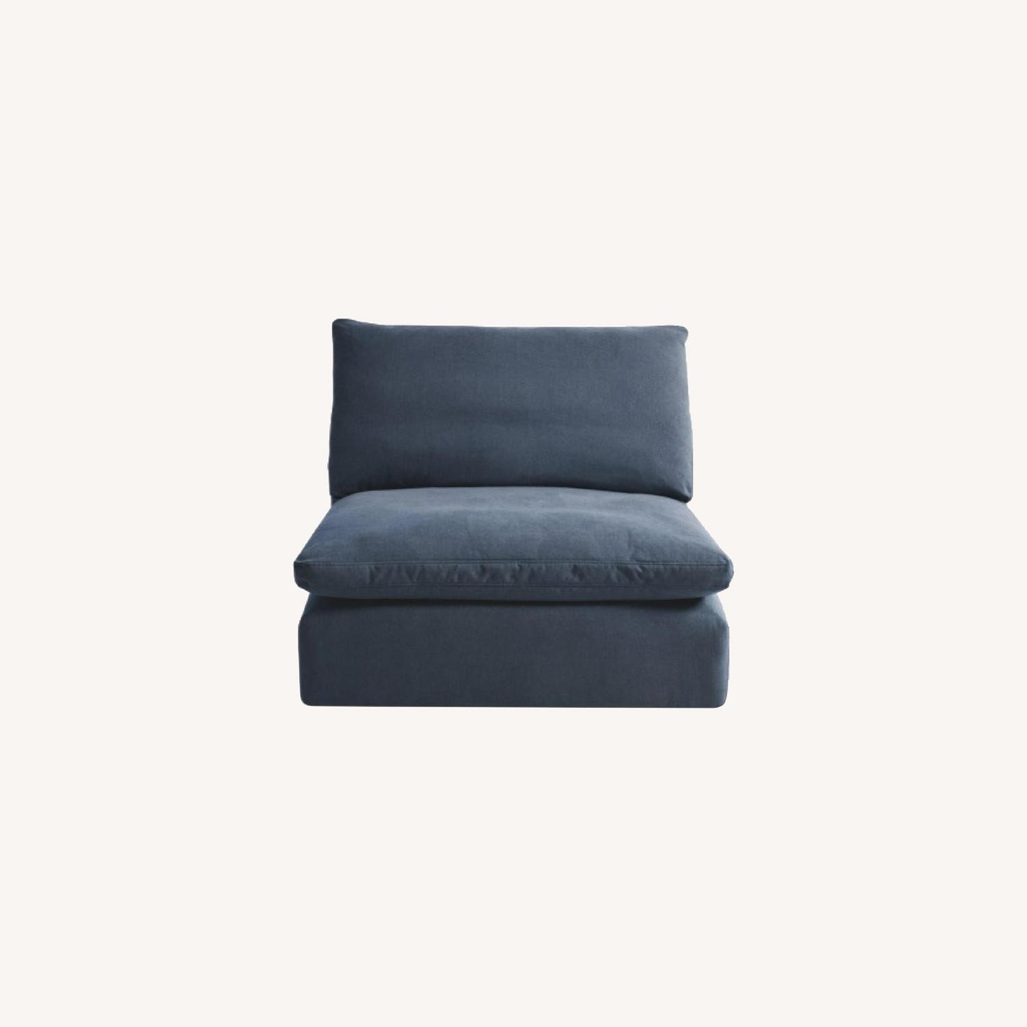 Bob's Discount Furniture Dream Navy Armless Chair AptDeco