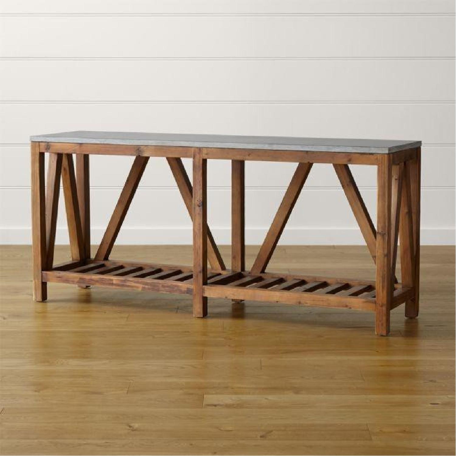Crate and Barrel Bluestone Console Table - image-4