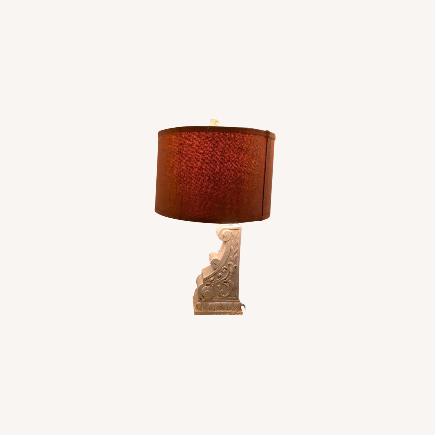 Home Goods Table Lamps with Burlap Shades Sturdy Bases. - image-4