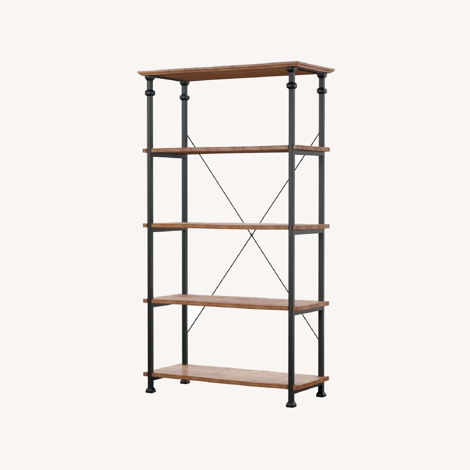 Mercury Row Oak and Metal Bookshelf - image-0