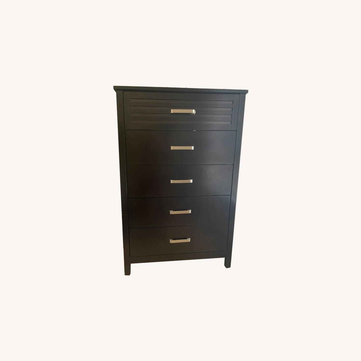 Dalton Expresso Tall Chest 5 Drawer Dresser - image-0