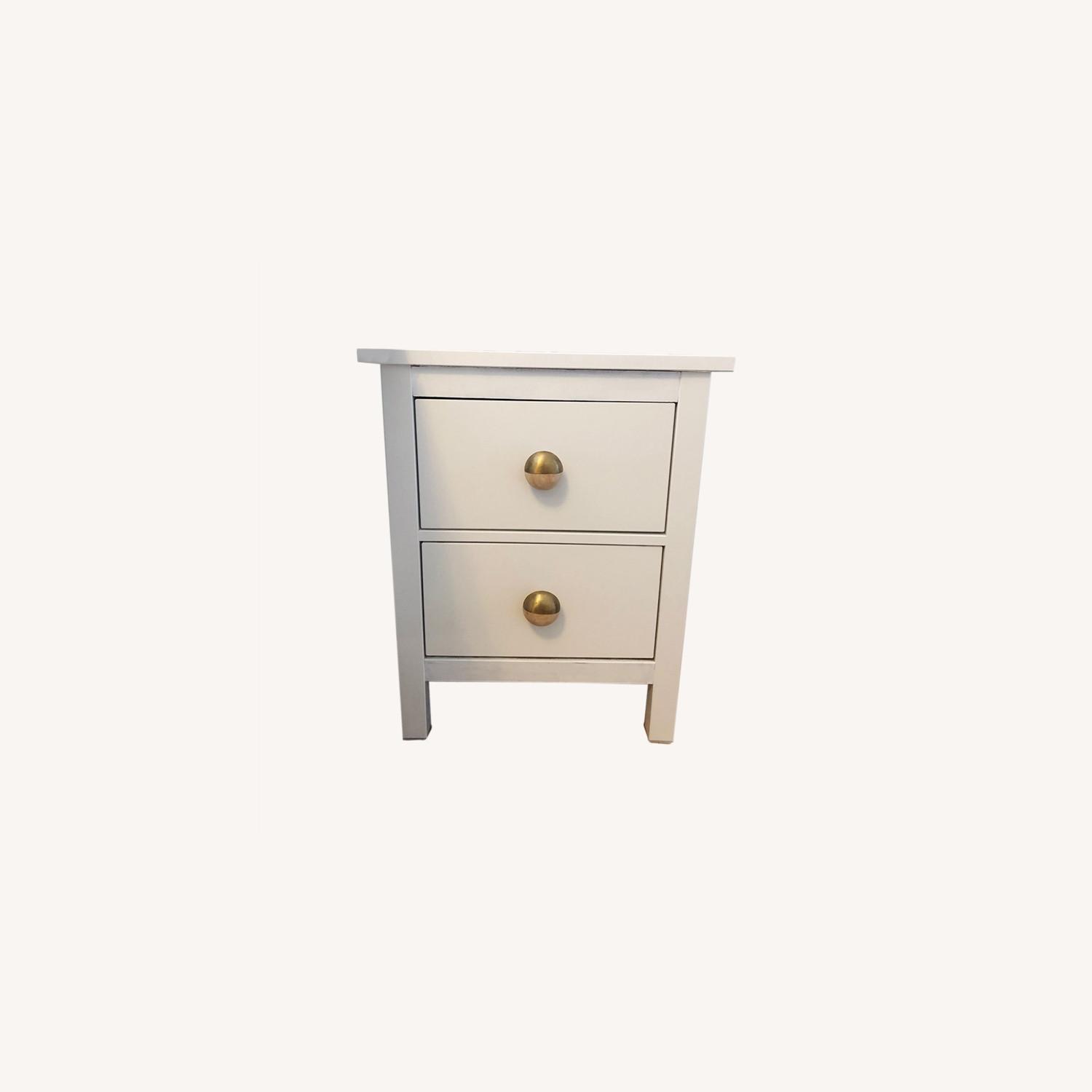 IKEA Bedside Tables with Anthropologie Knobs AptDeco