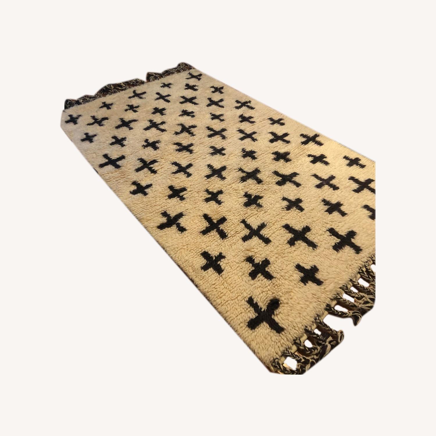 Anthropologie Moroccan Cross Rug (Ivory) 5' x 8' - image-0
