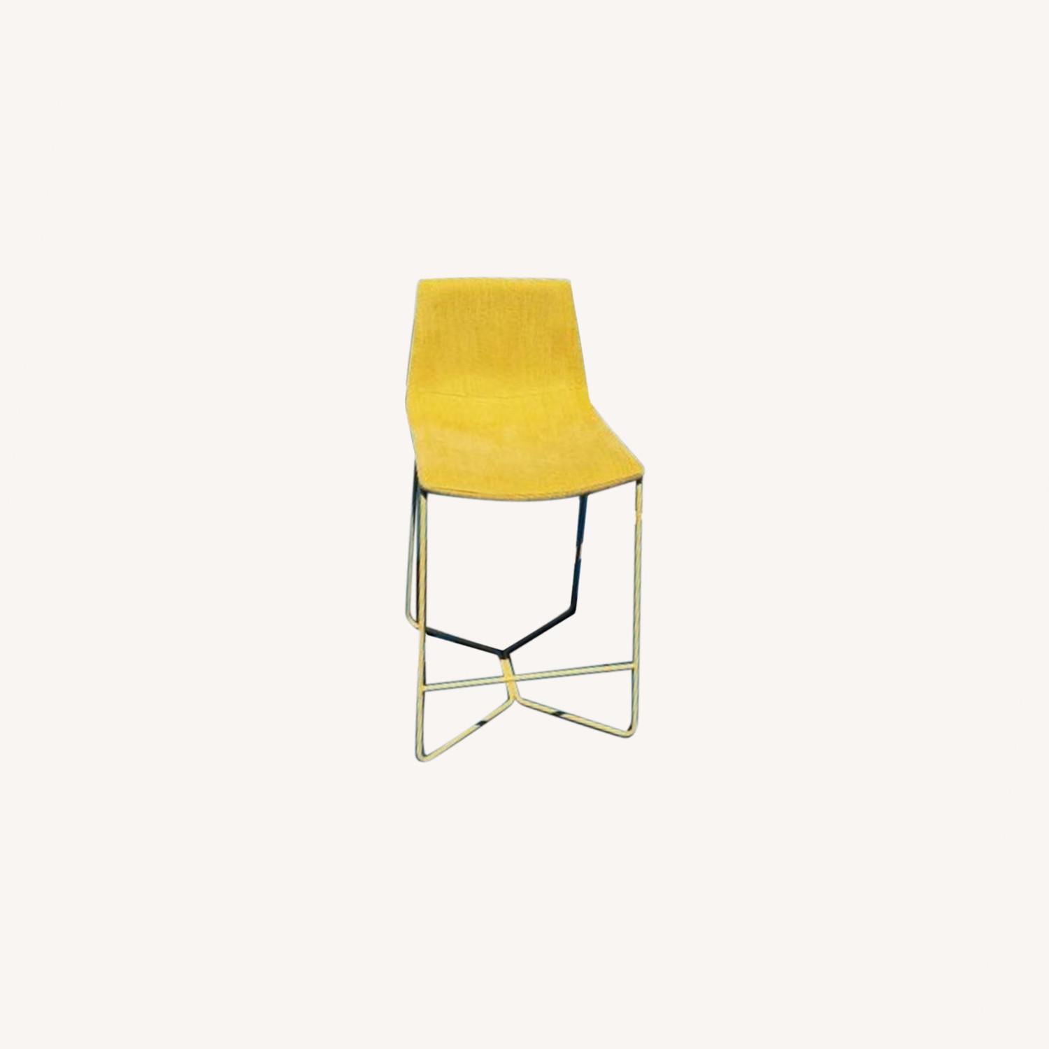 West Elm Slope Counter Stool (mustard, set of 2) AptDeco