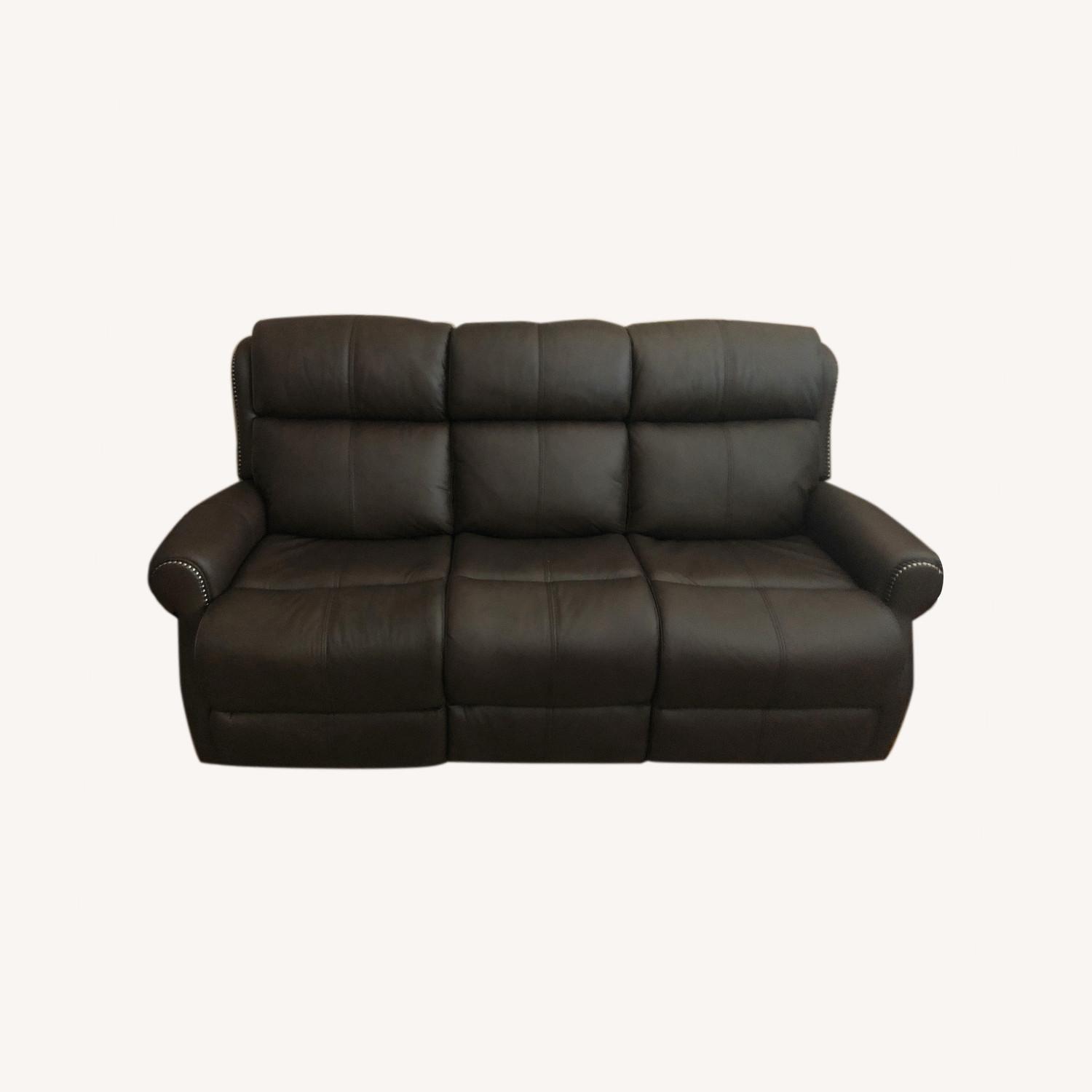 Bernhardt Leather Power Reclining Sofa AptDeco