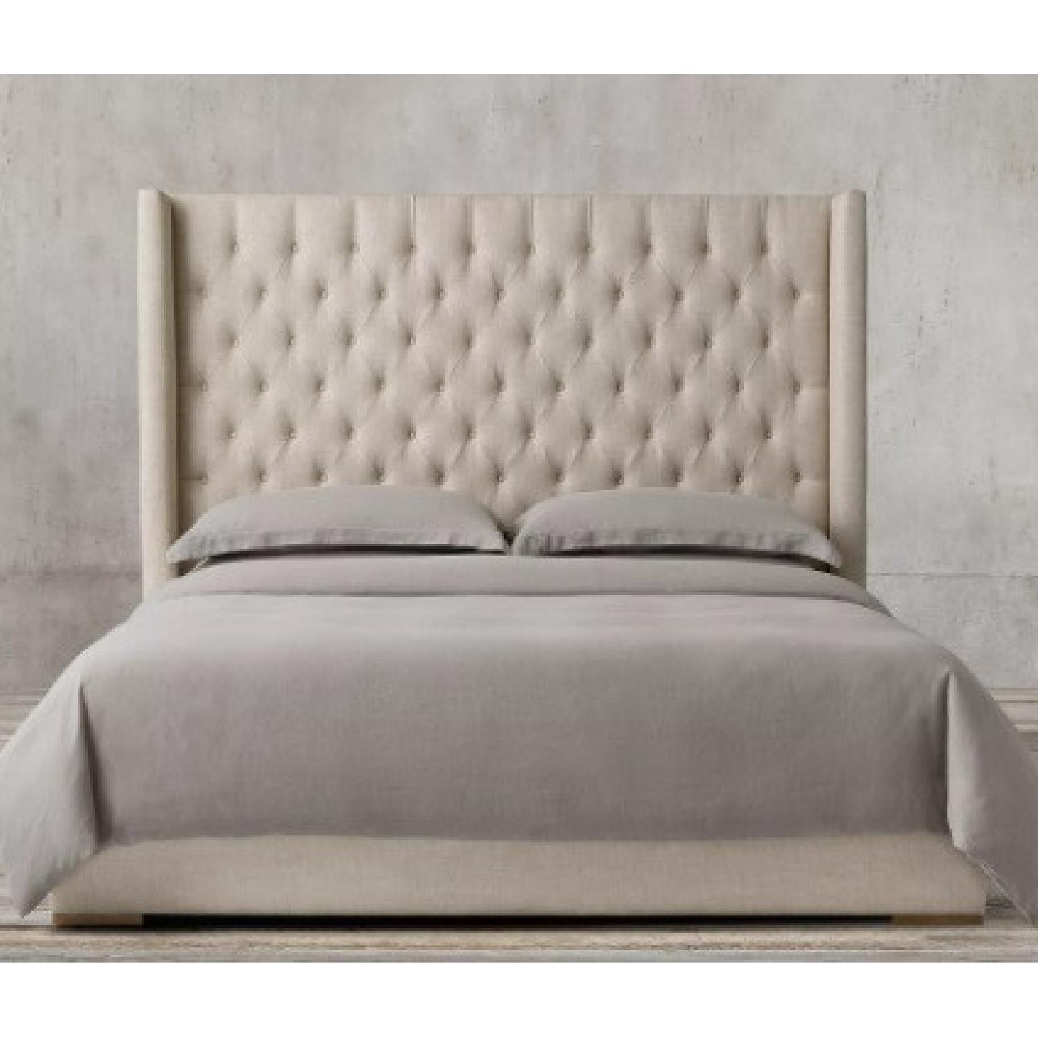 Restoration Hardware Fabric Shelter Queen Bed - image-0