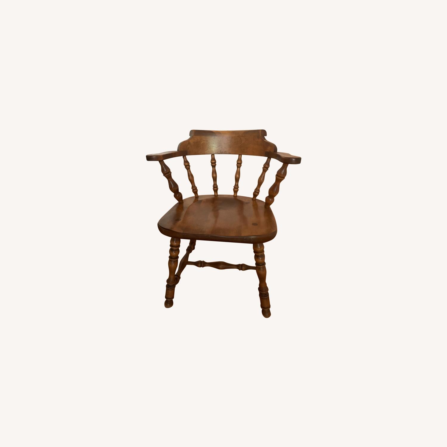 Set of 4 Solid Wood Ethan Allen Dining Chairs - image-3