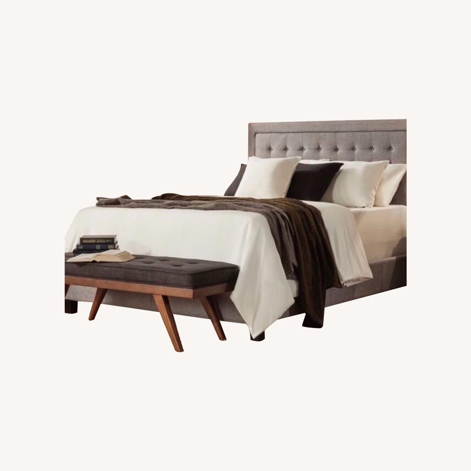 Joss&Main Gray Upholstered Bed AptDeco