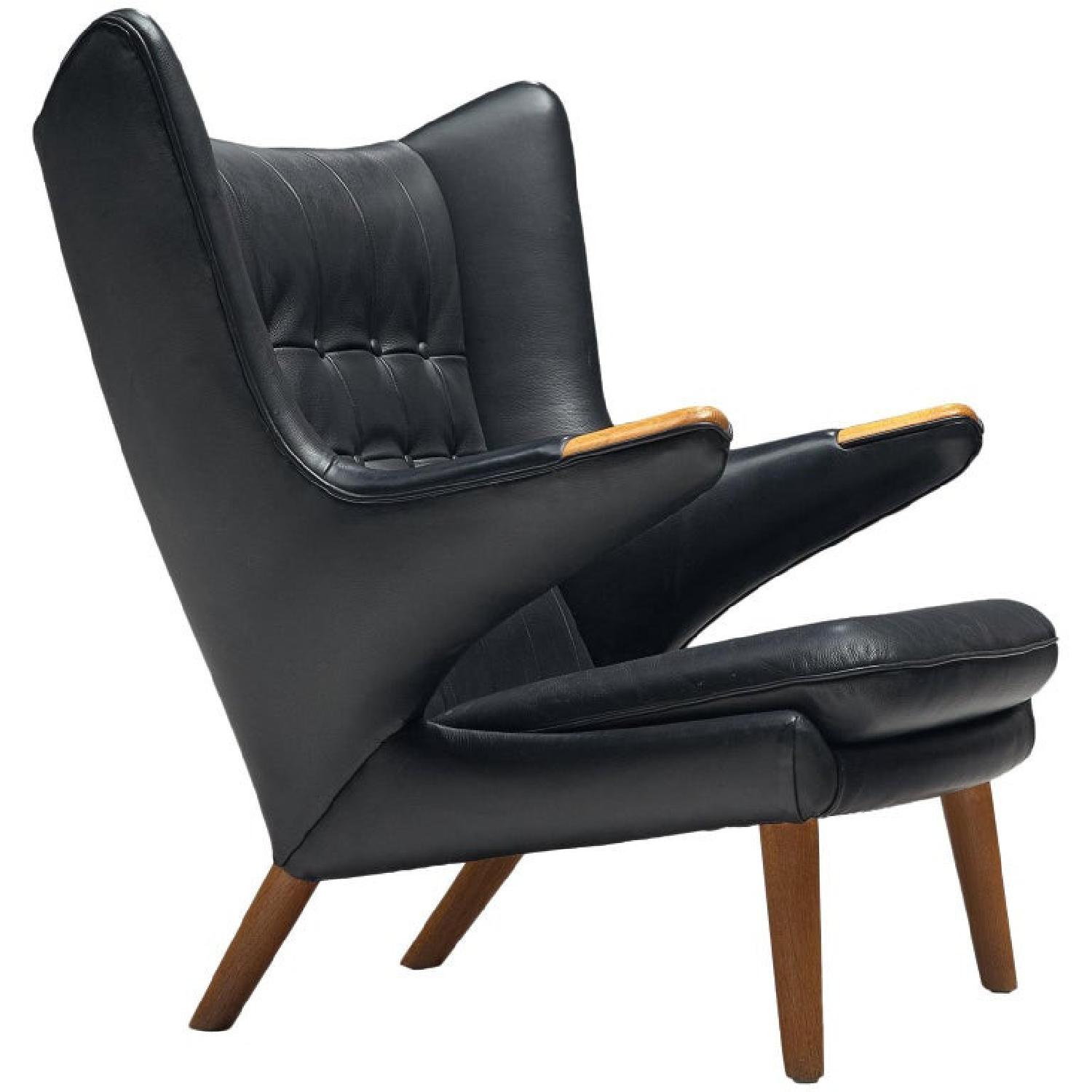Hans Wegner Papa Bear Reproduction Chair & Ottoman - image-6