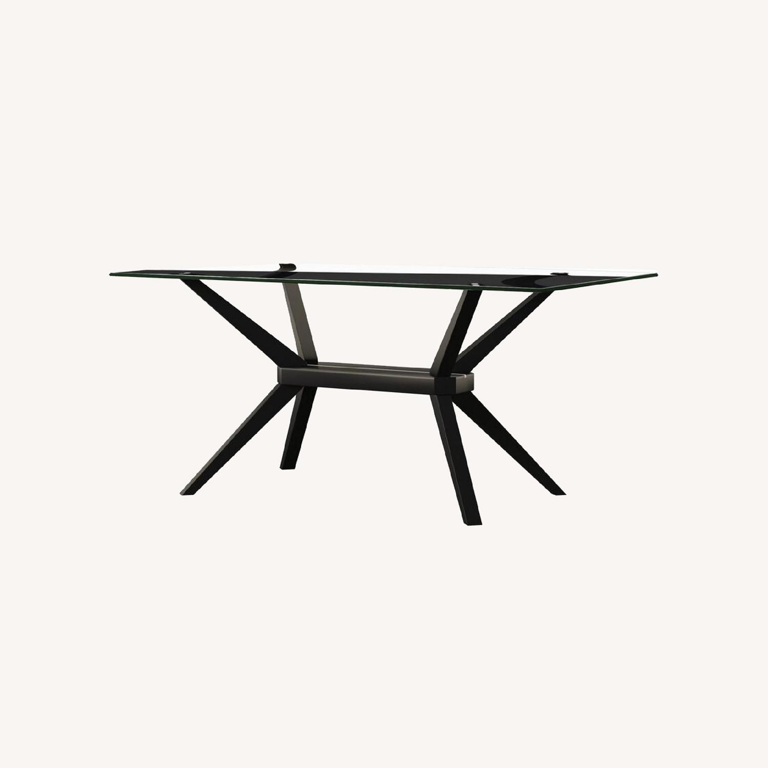 Mercury Row Glass Trestle Dining Table - image-0