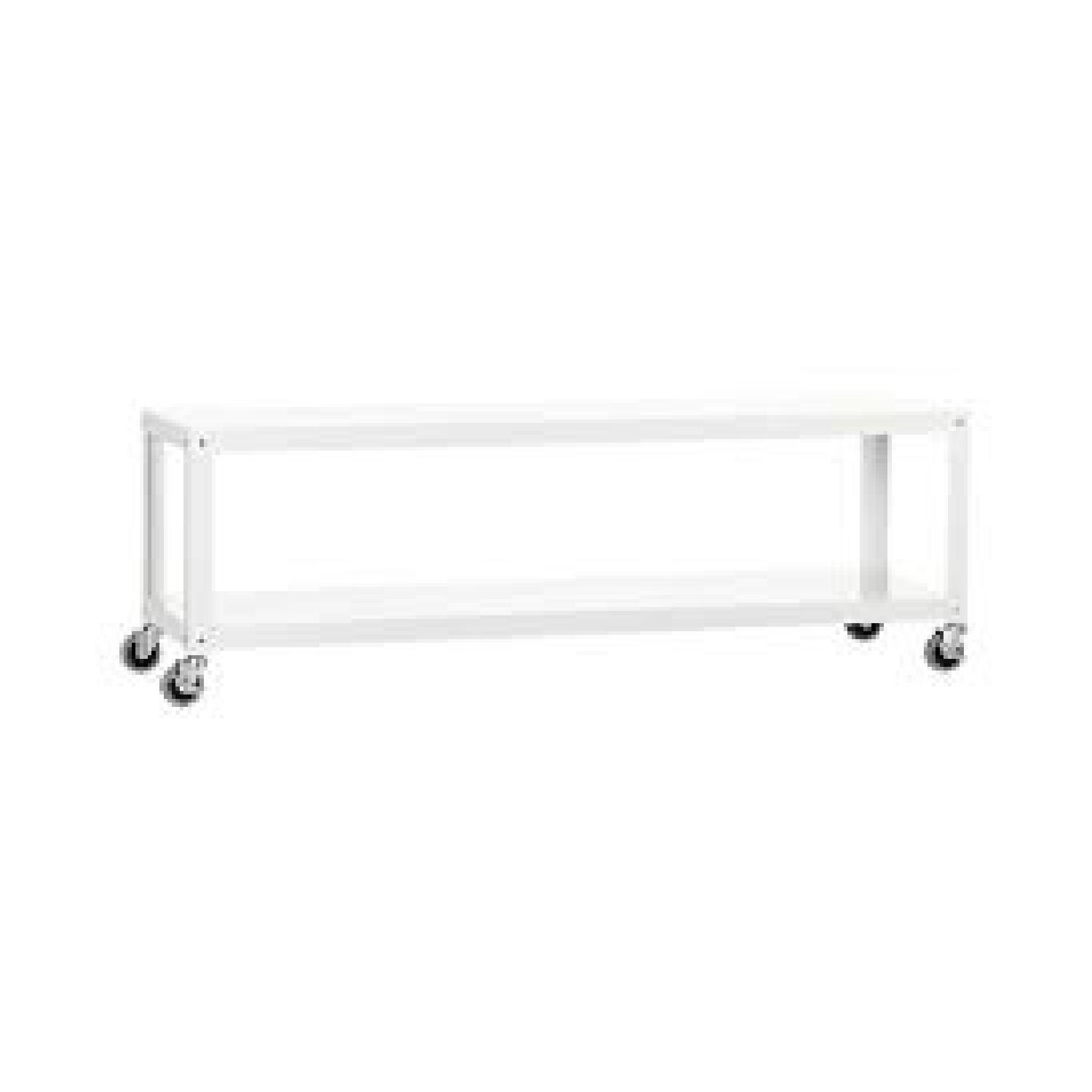 Cb2 White Rolling Console - image-2