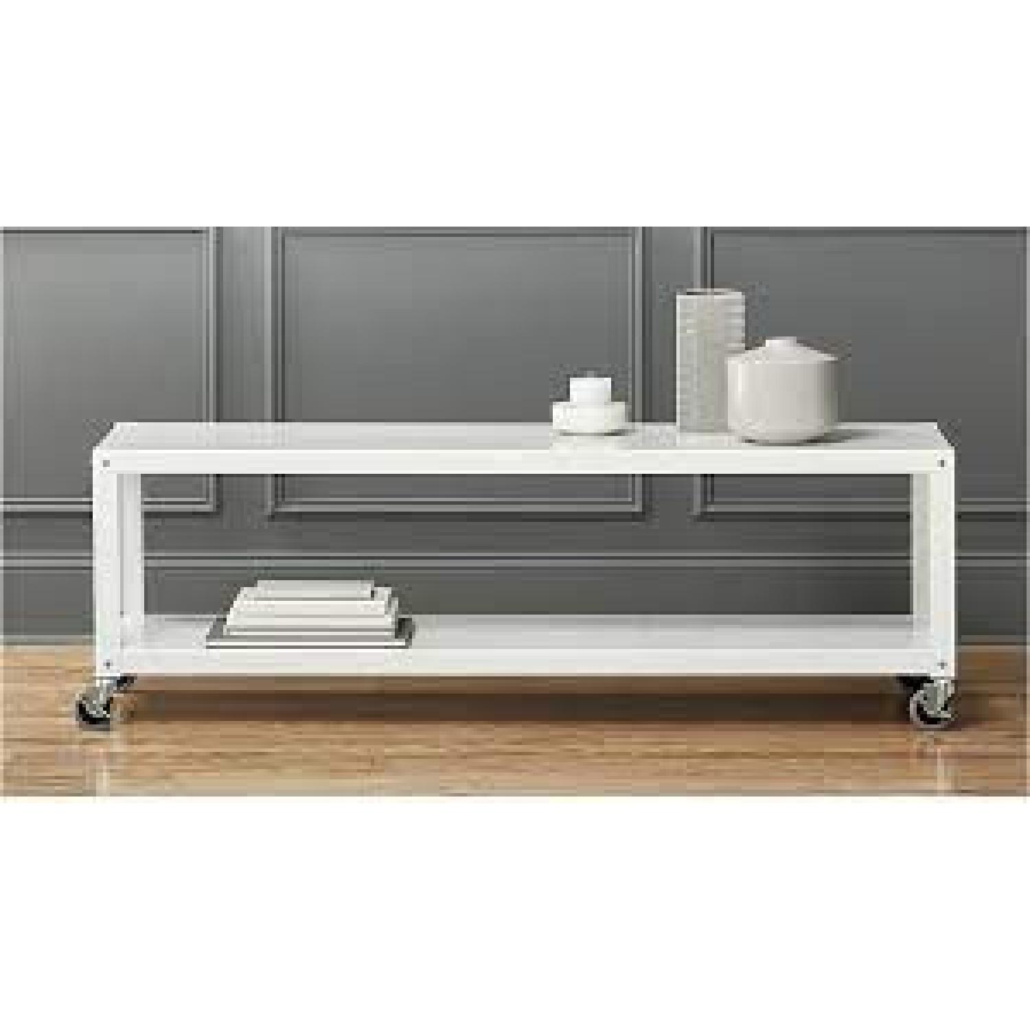 Cb2 White Rolling Console - image-3