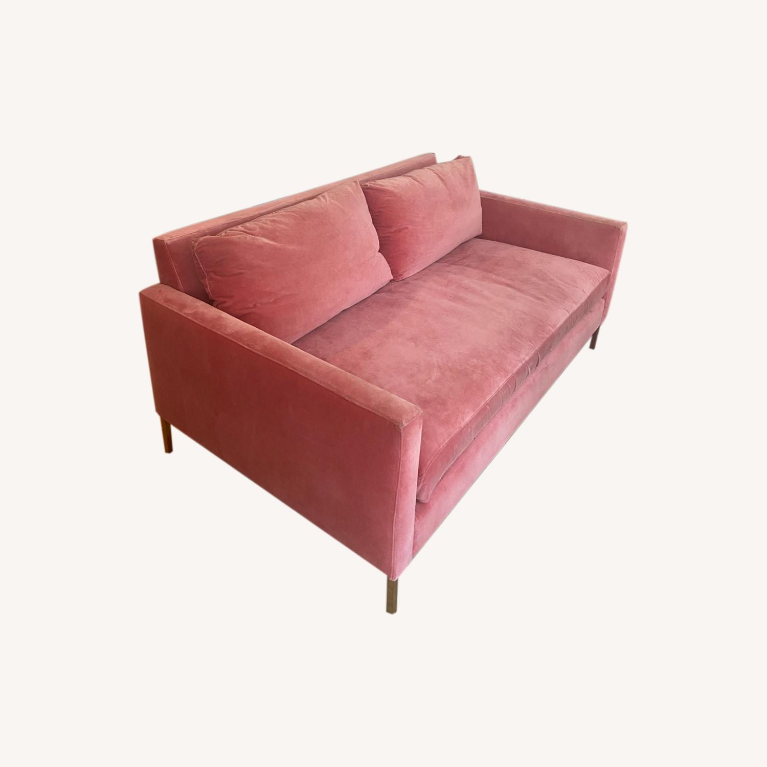 ABC Home Pink Velvet two-seat Sofa - image-0